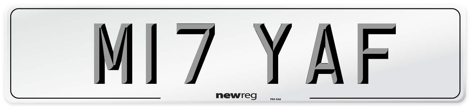 M17 YAF Front Number Plate