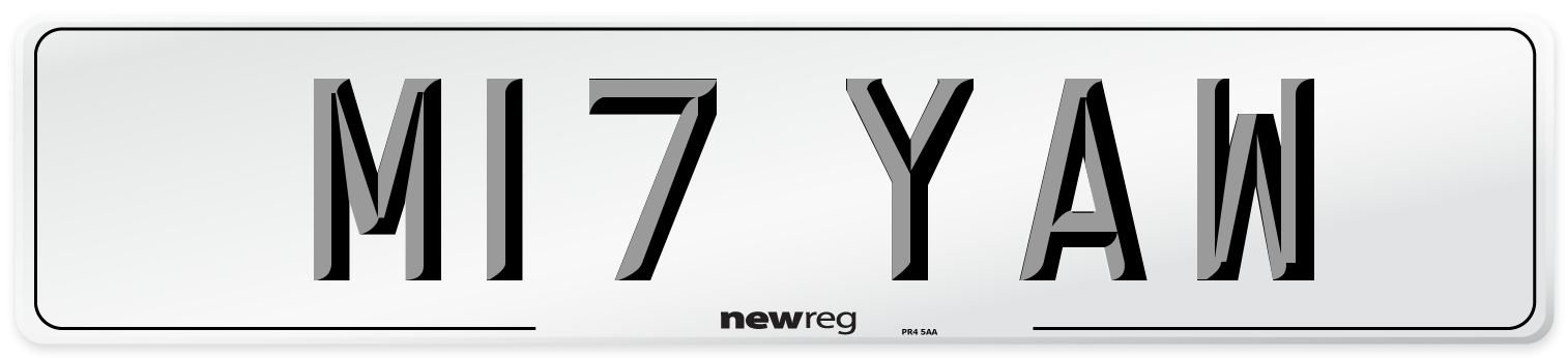 M17 YAW Front Number Plate
