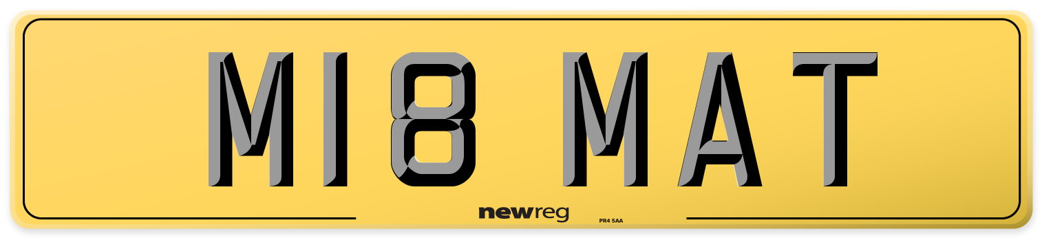 M18 MAT Rear Number Plate