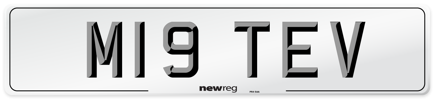 M19 TEV Front Number Plate