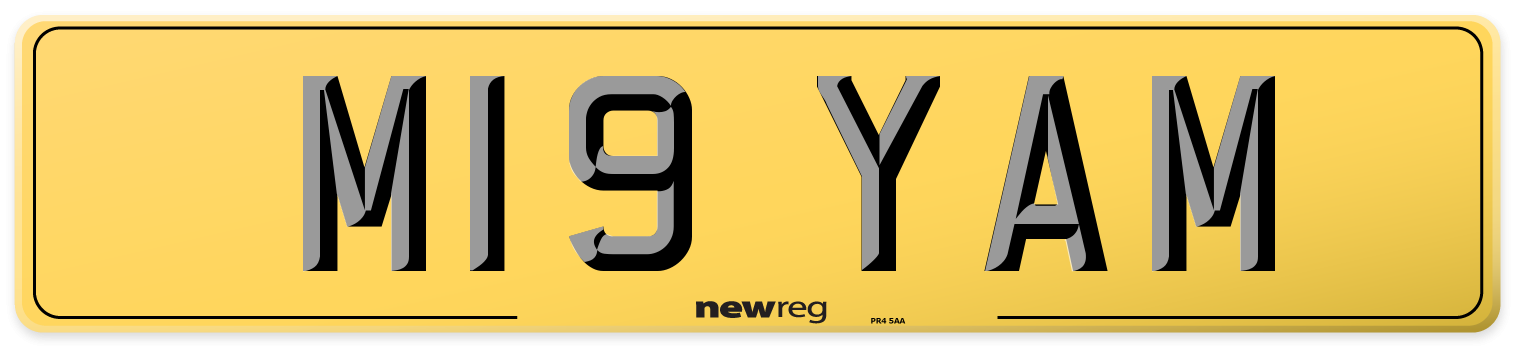 M19 YAM Rear Number Plate