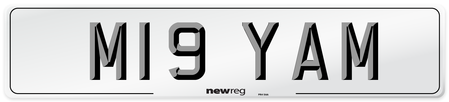 M19 YAM Front Number Plate