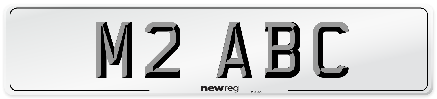 M2 ABC Front Number Plate