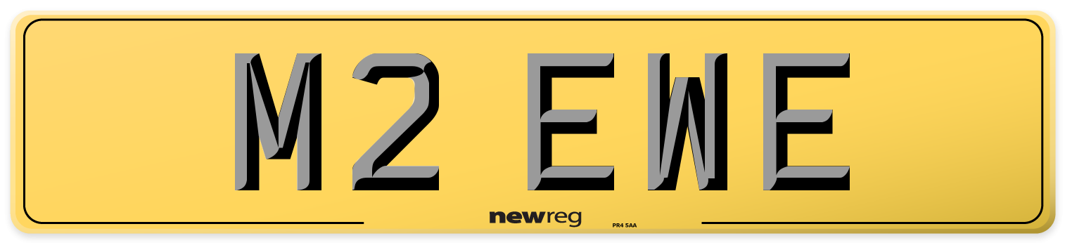 M2 EWE Rear Number Plate