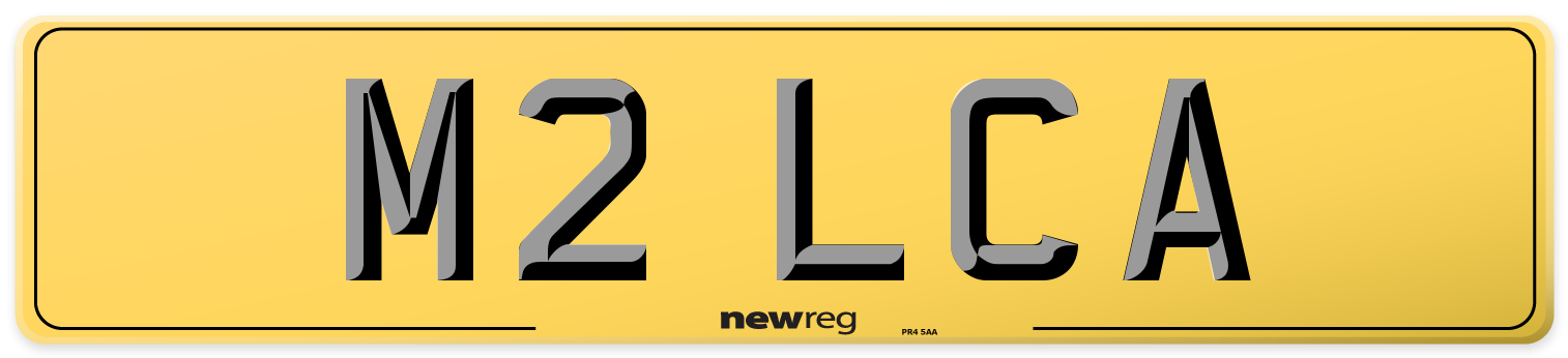 M2 LCA Rear Number Plate