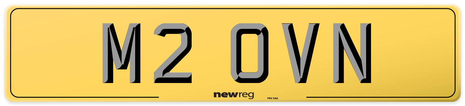 M2 OVN Rear Number Plate
