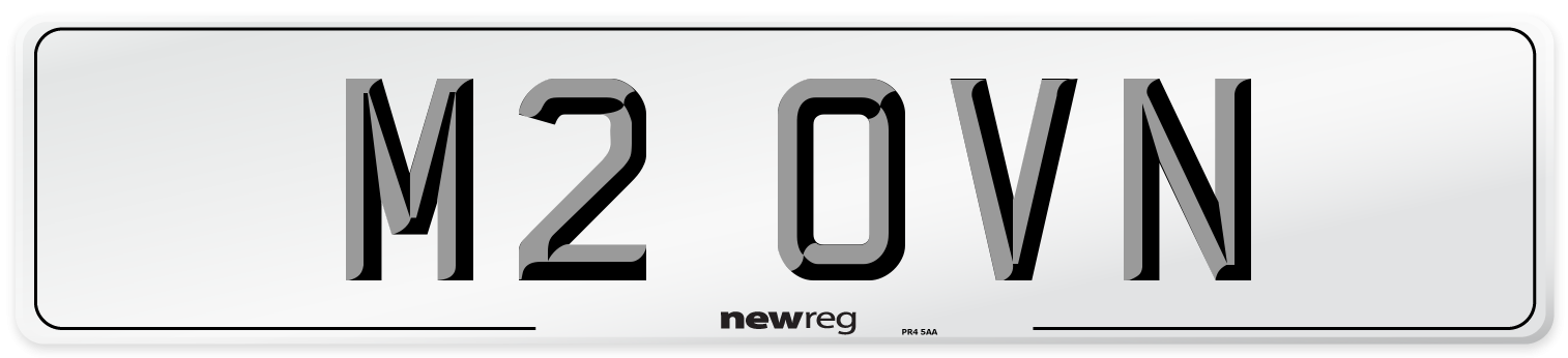 M2 OVN Front Number Plate