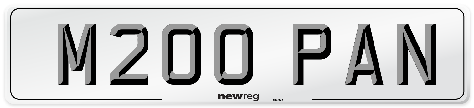 M200 PAN Front Number Plate