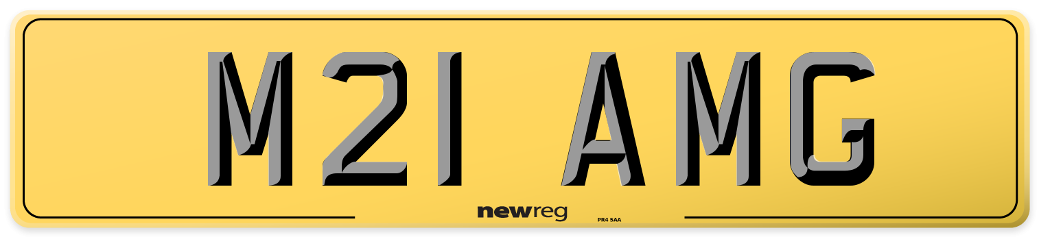 M21 AMG Rear Number Plate
