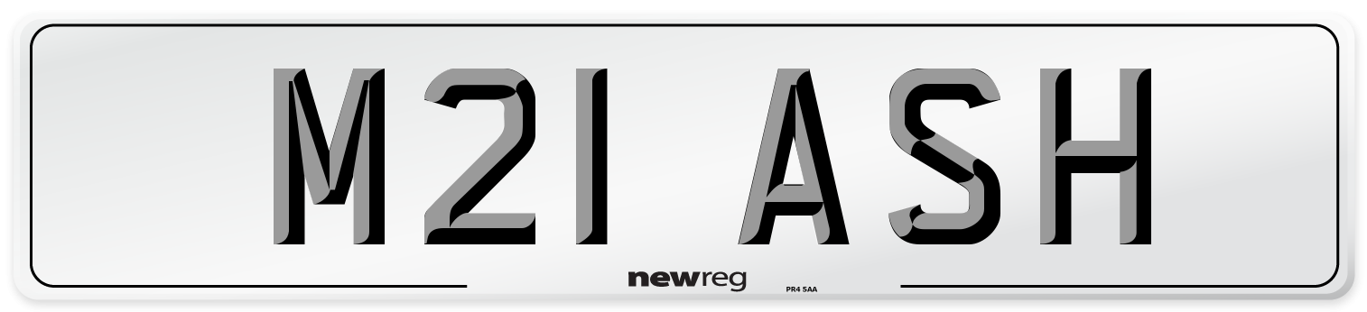 M21 ASH Front Number Plate