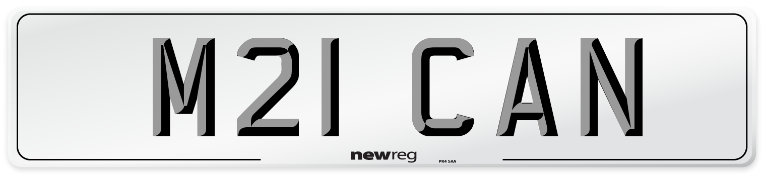 M21 CAN Front Number Plate