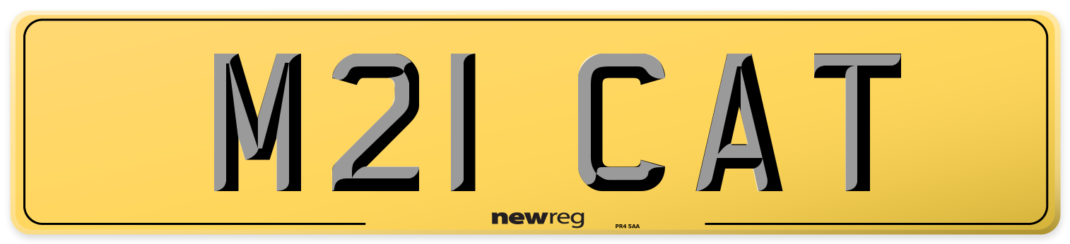 M21 CAT Rear Number Plate