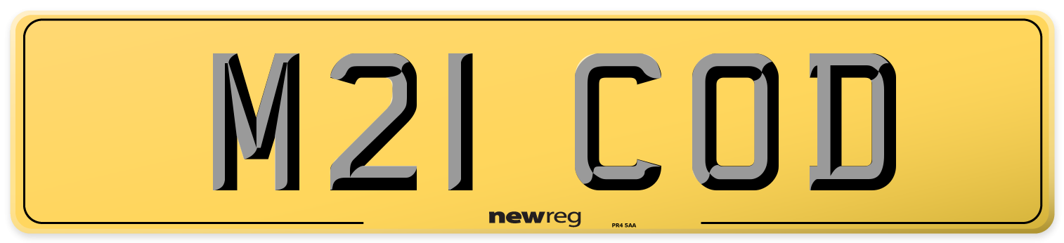 M21 COD Rear Number Plate