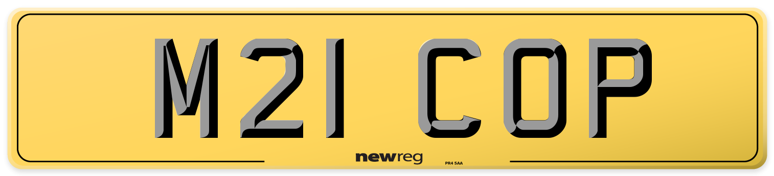 M21 COP Rear Number Plate