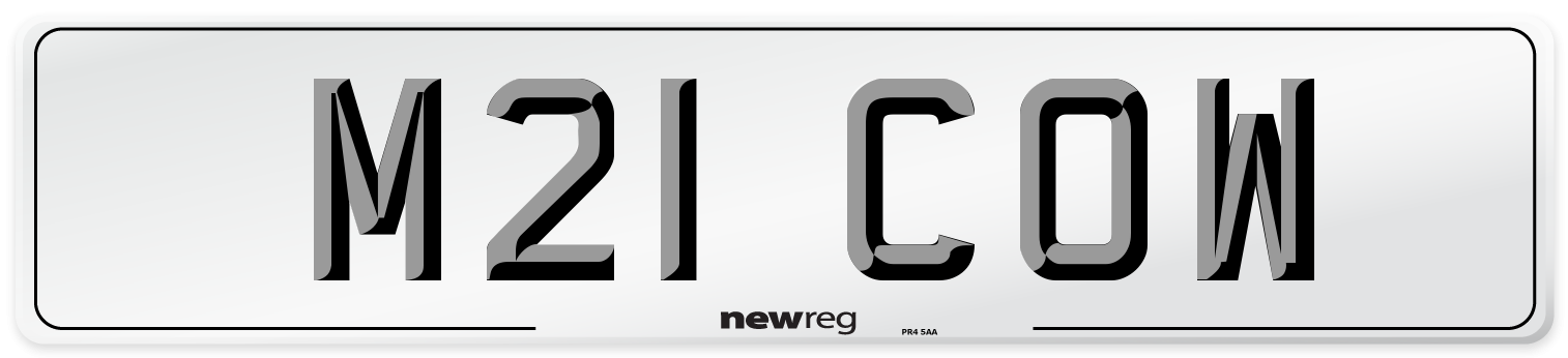 M21 COW Front Number Plate