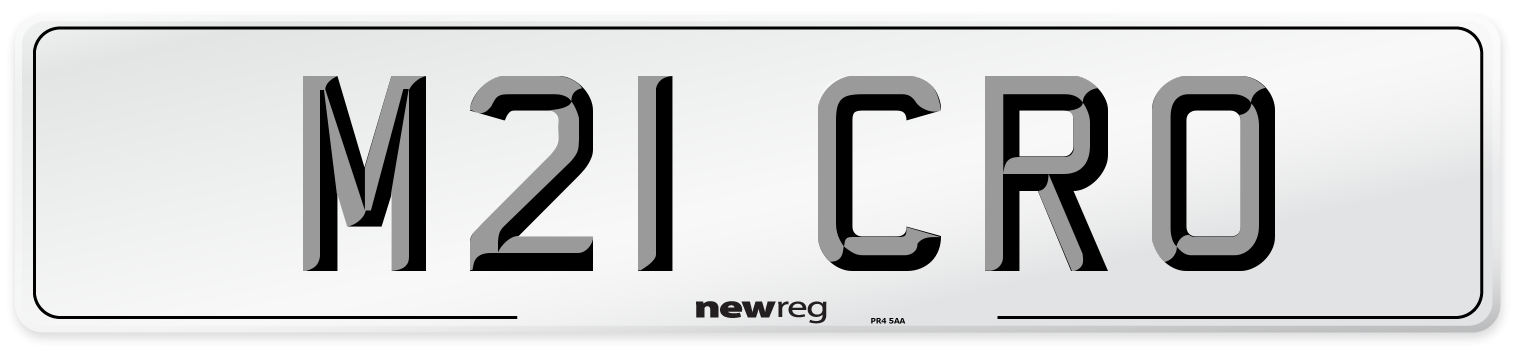 M21 CRO Front Number Plate