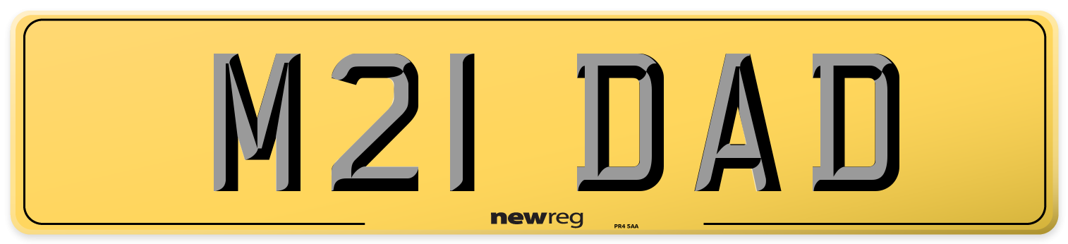 M21 DAD Rear Number Plate