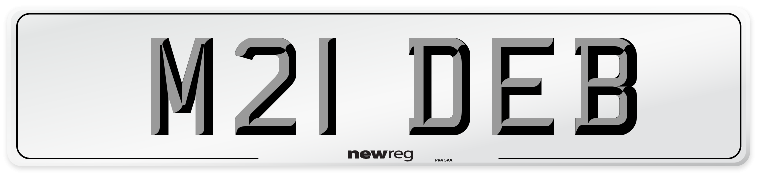 M21 DEB Front Number Plate