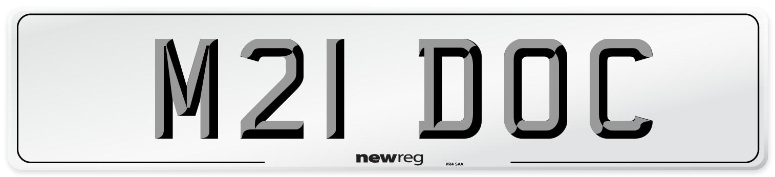 M21 DOC Front Number Plate