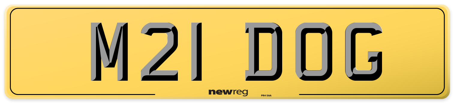 M21 DOG Rear Number Plate