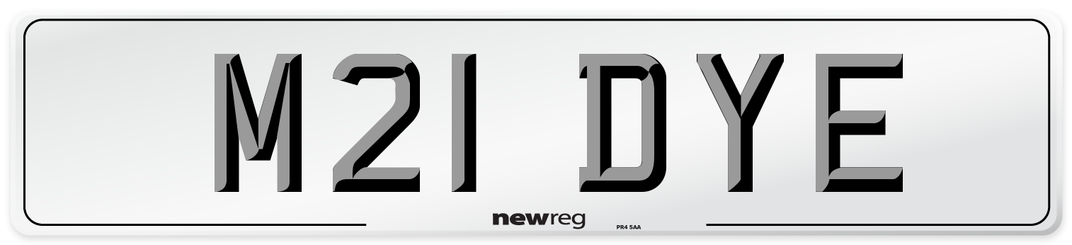 M21 DYE Front Number Plate