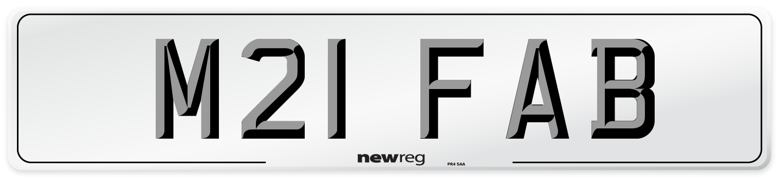 M21 FAB Front Number Plate