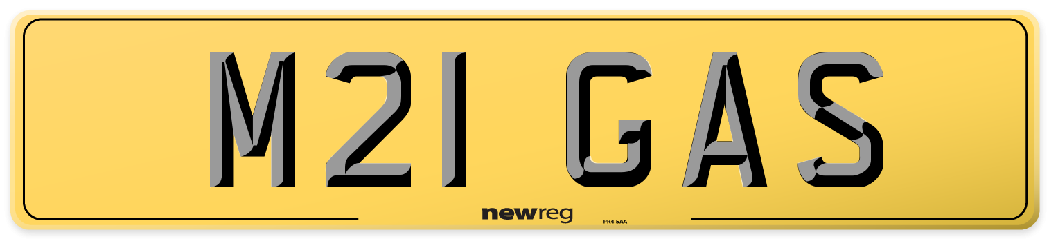 M21 GAS Rear Number Plate