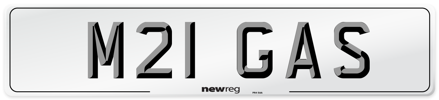 M21 GAS Front Number Plate