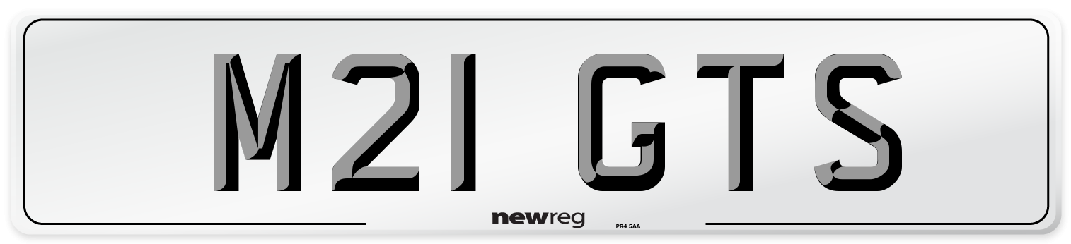 M21 GTS Front Number Plate