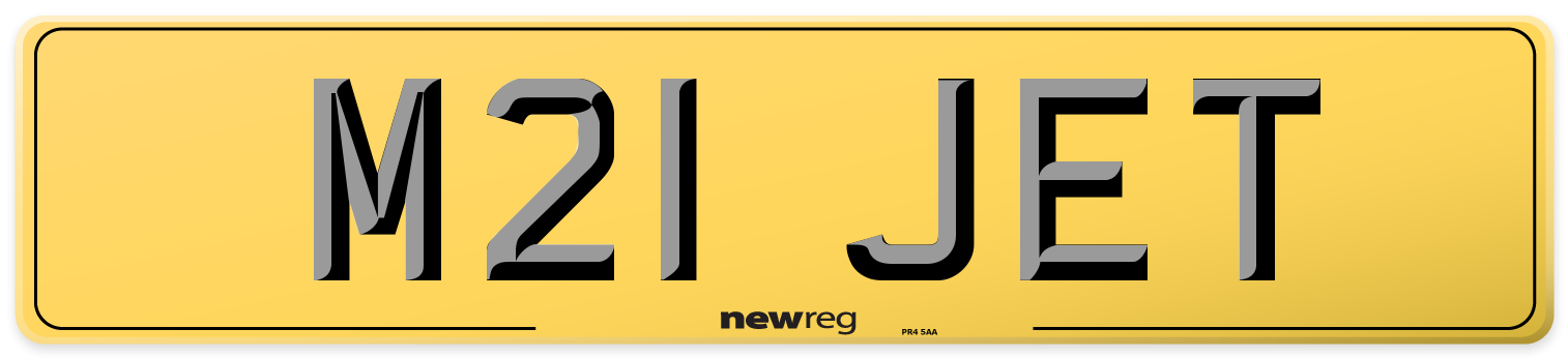 M21 JET Rear Number Plate