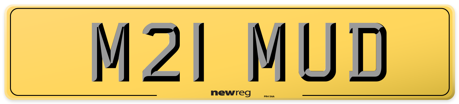 M21 MUD Rear Number Plate