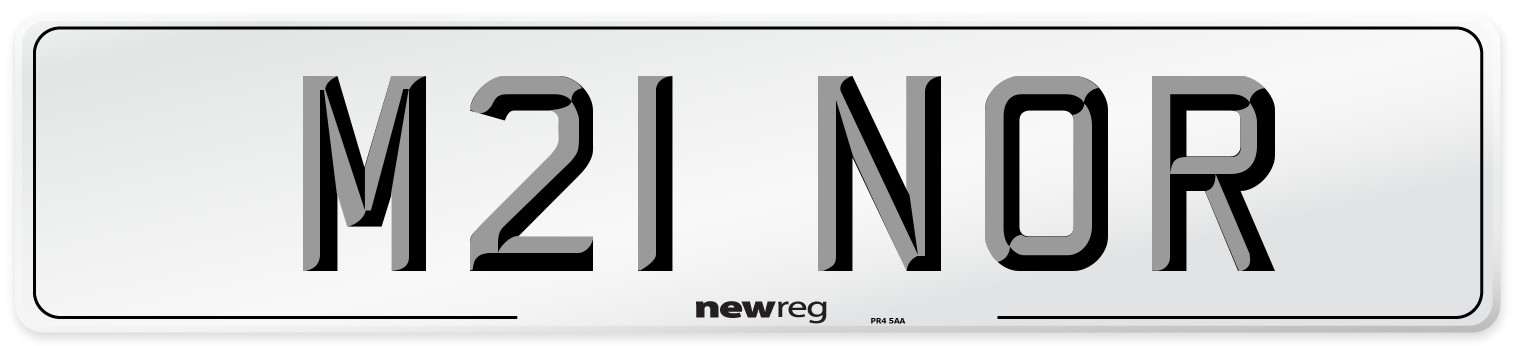 M21 NOR Front Number Plate