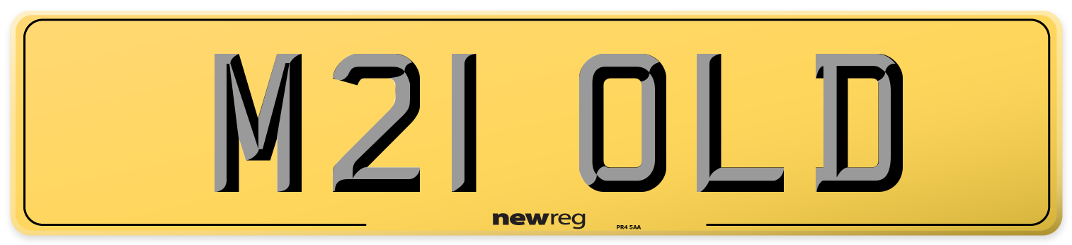 M21 OLD Rear Number Plate