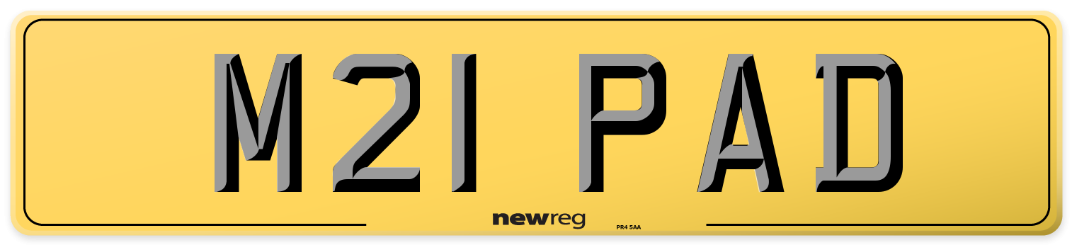 M21 PAD Rear Number Plate