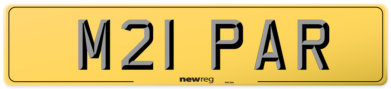 M21 PAR Rear Number Plate