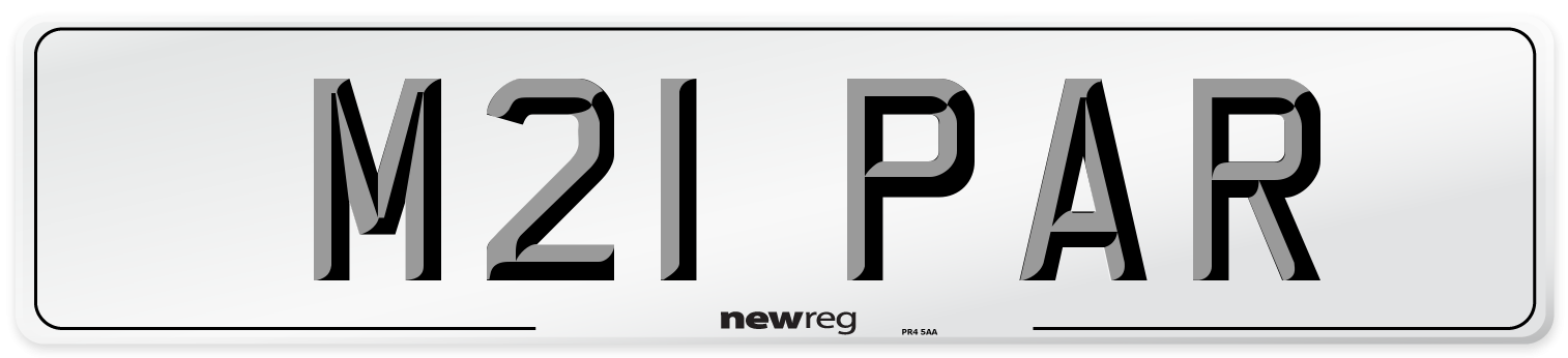 M21 PAR Front Number Plate