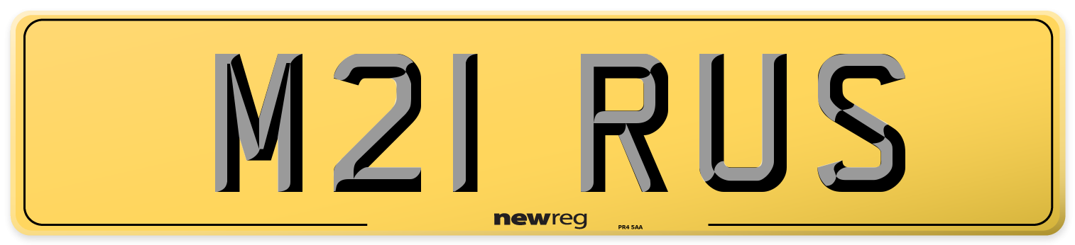 M21 RUS Rear Number Plate