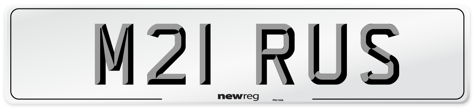 M21 RUS Front Number Plate