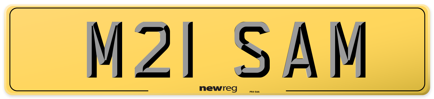 M21 SAM Rear Number Plate