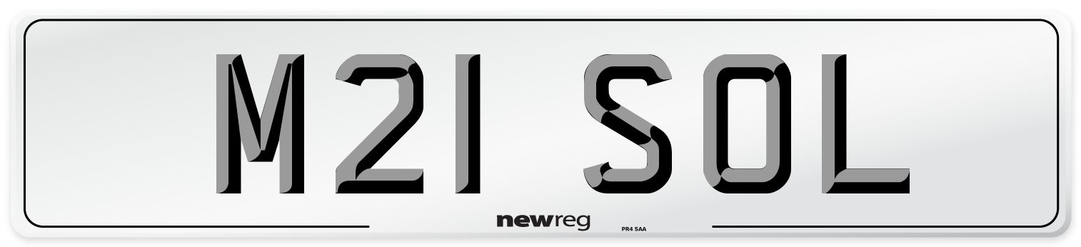 M21 SOL Front Number Plate