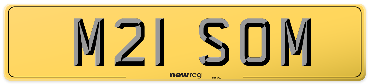 M21 SOM Rear Number Plate