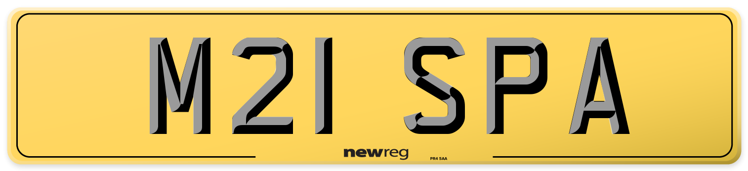 M21 SPA Rear Number Plate