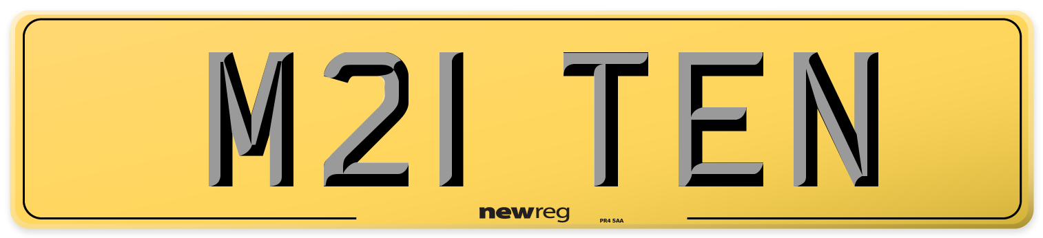 M21 TEN Rear Number Plate