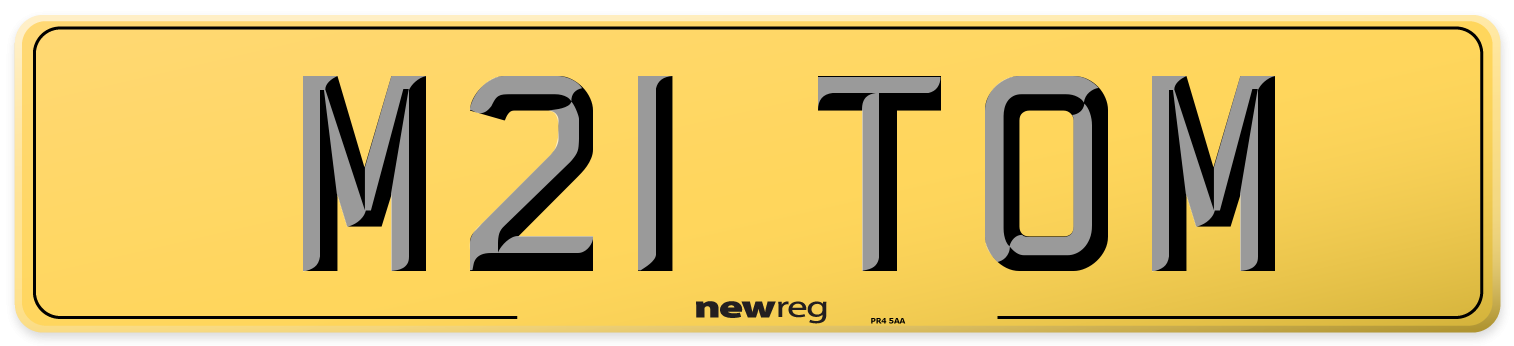 M21 TOM Rear Number Plate