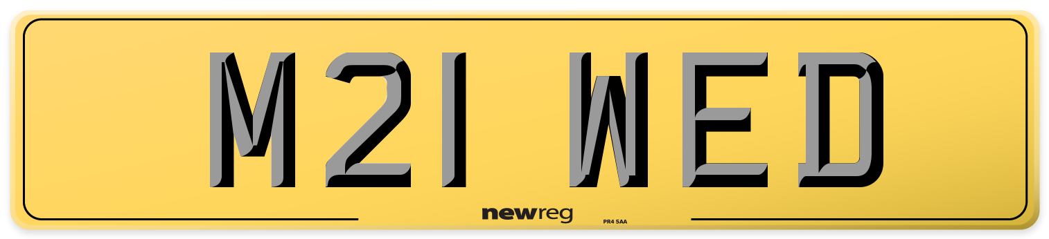 M21 WED Rear Number Plate