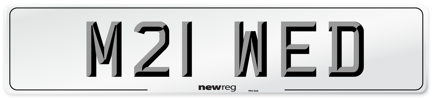 M21 WED Front Number Plate
