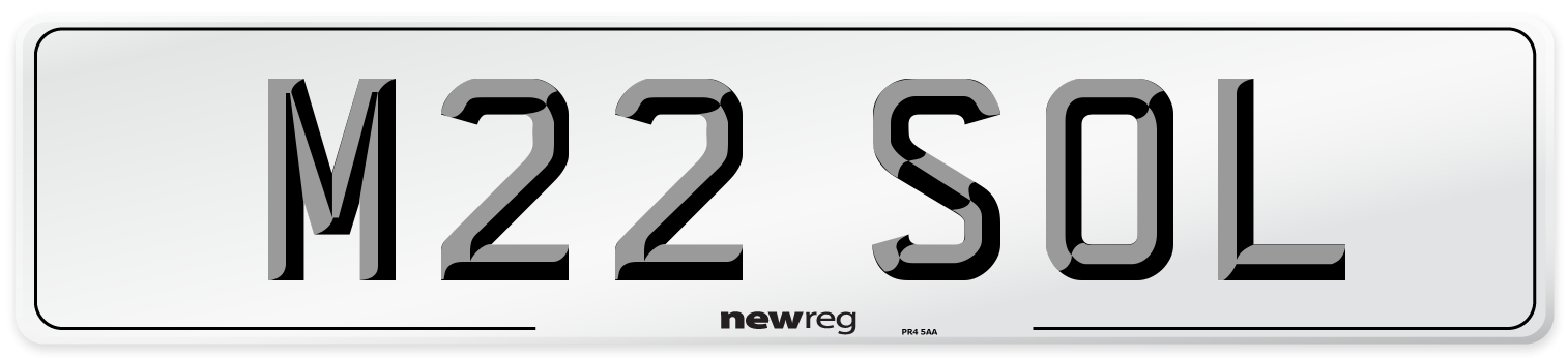 M22 SOL Front Number Plate