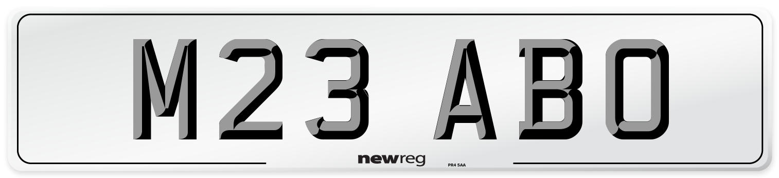 M23 ABO Front Number Plate