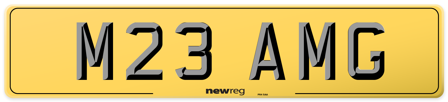 M23 AMG Rear Number Plate