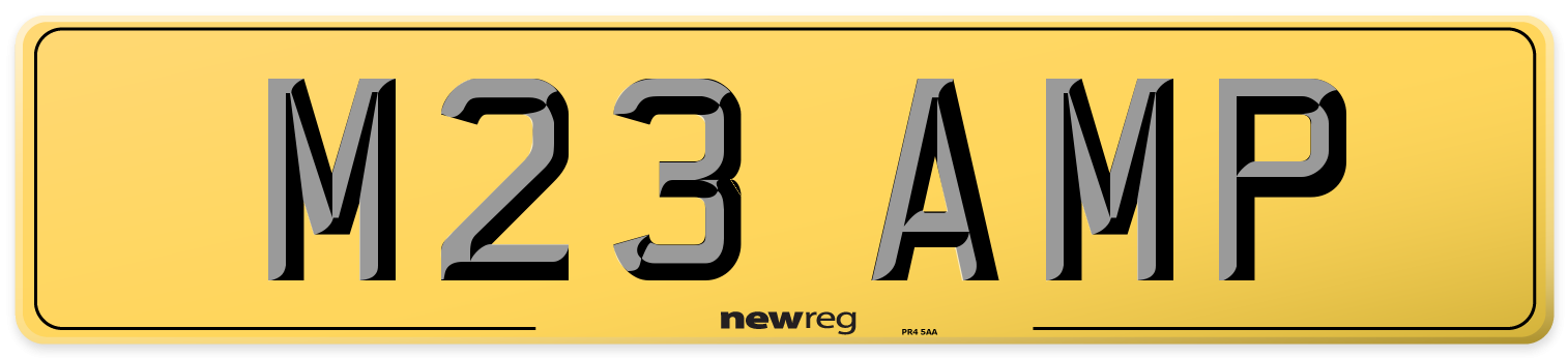 M23 AMP Rear Number Plate